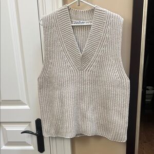 Acne Beige Knit Sweater Vest